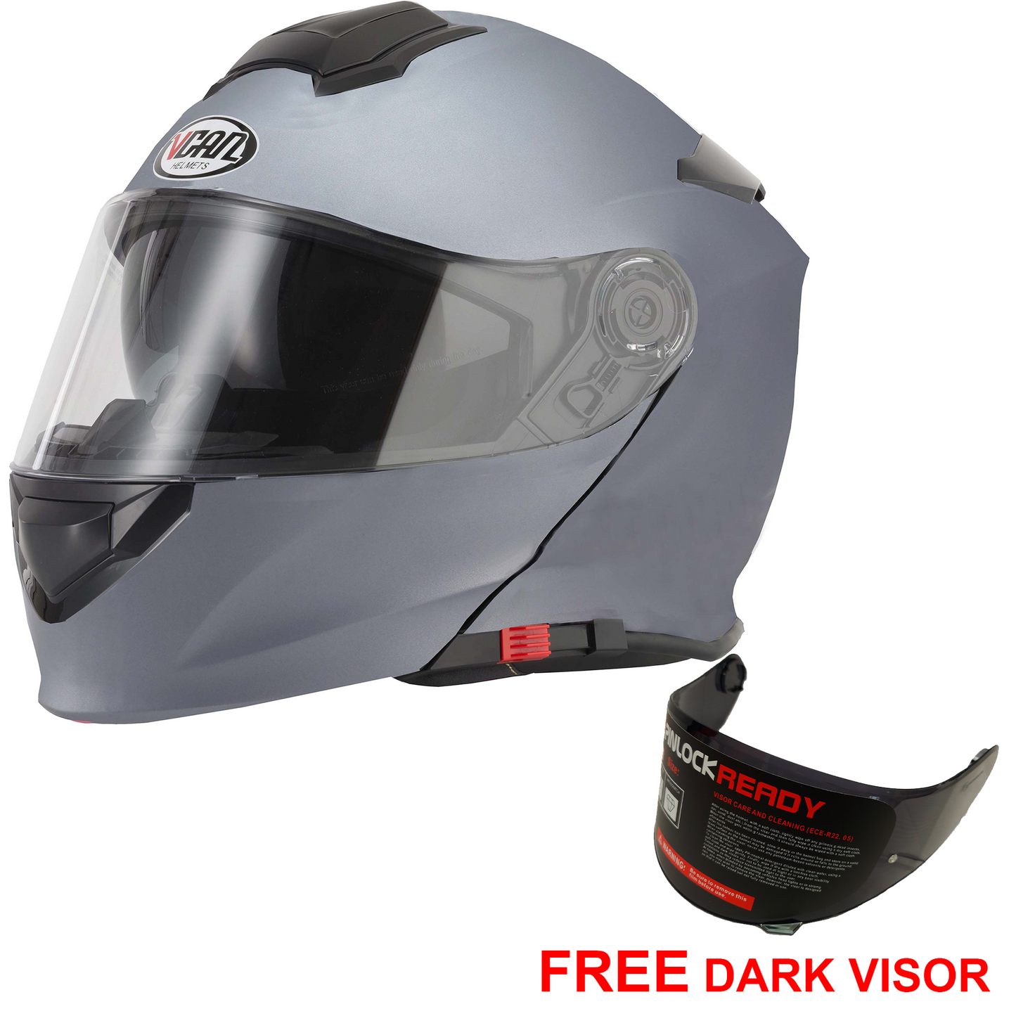 Vcan V271 - Matt Titanium - Free Dark Visor