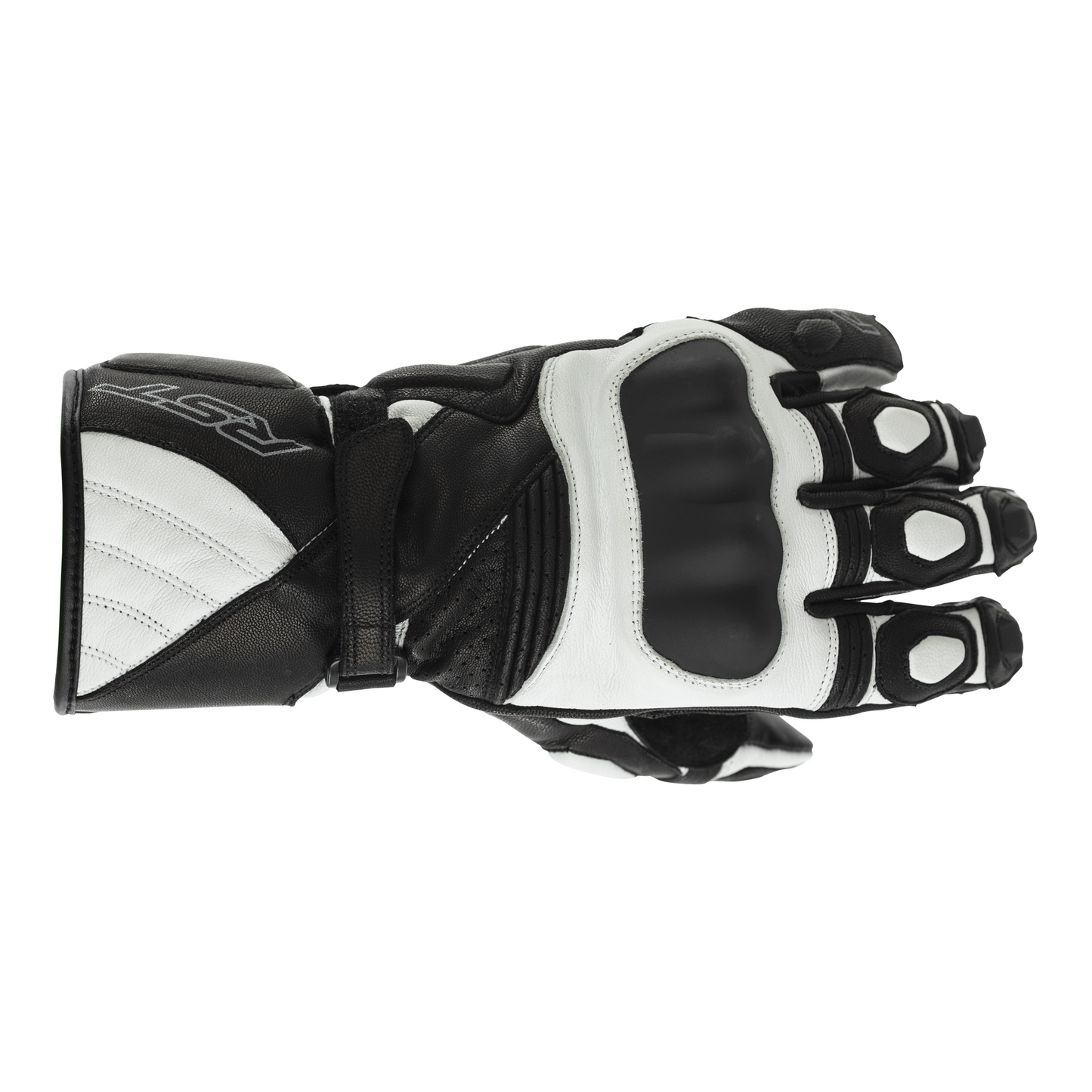 RST GT Leather Racing/Riding Gloves - CE Approved - White