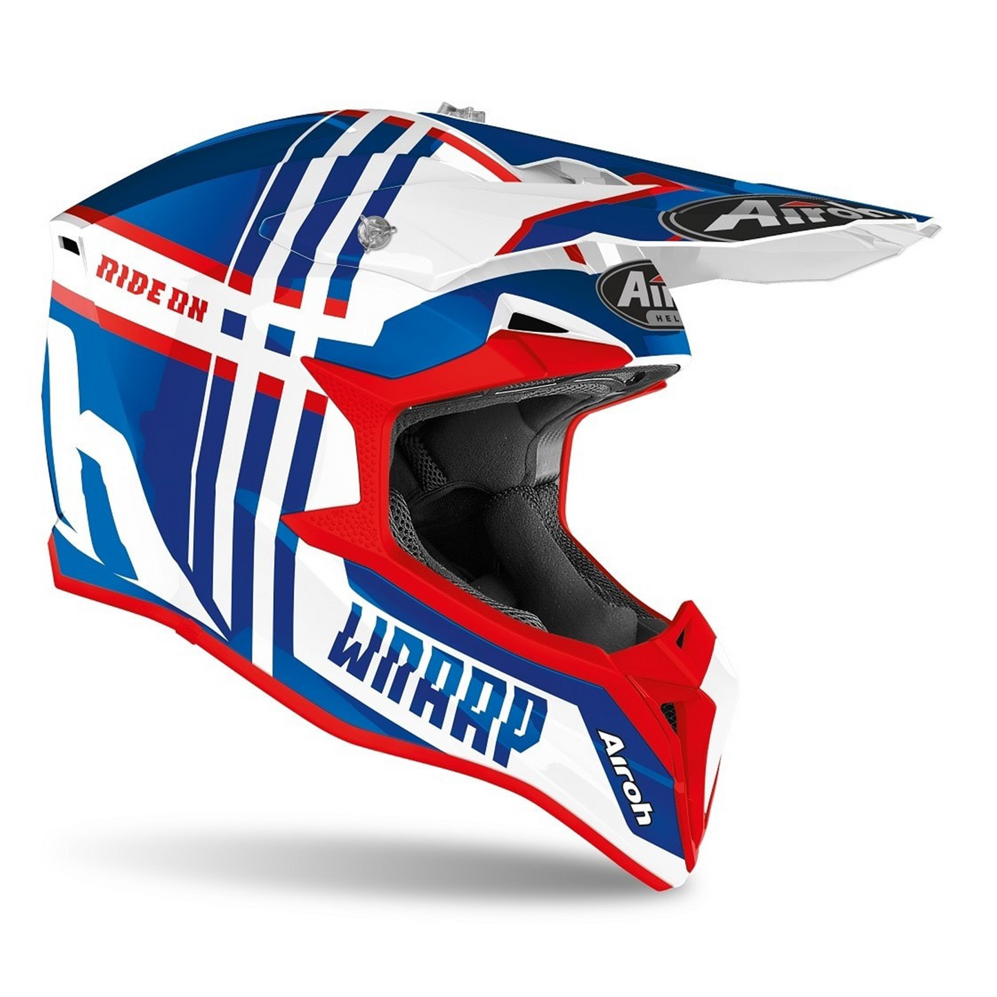 Airoh Airoh Wraap - Broken Blue/Red Gloss - Side View