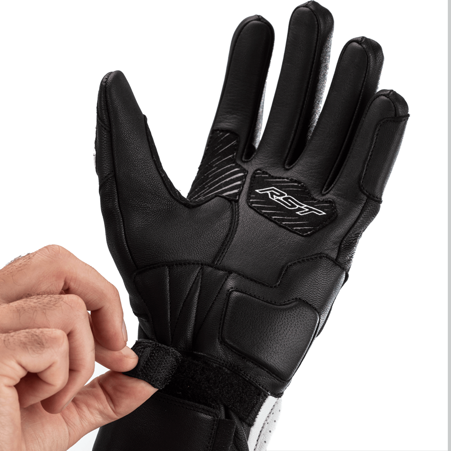 RST RST Turbine Leather Riding Gloves - CE APPROVED - Red - Interior View