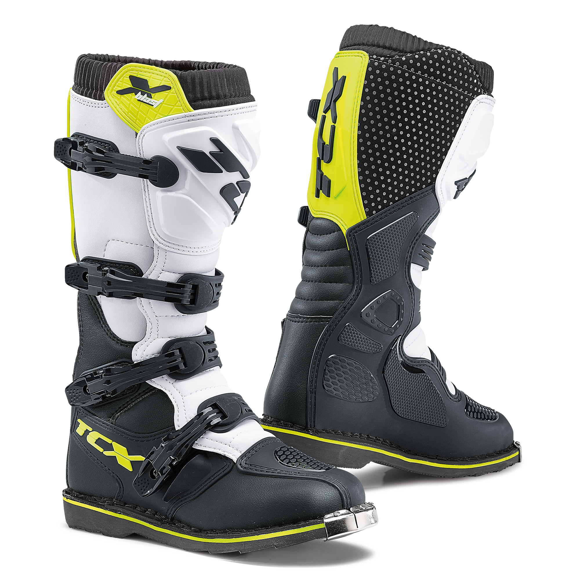 TCX X-Blast - Black/White/Yellow Fluo Motorcycle Off Road Boots