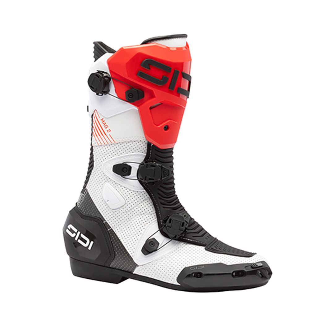 Sidi Mag 2 Air CE Boots White/Black/Red