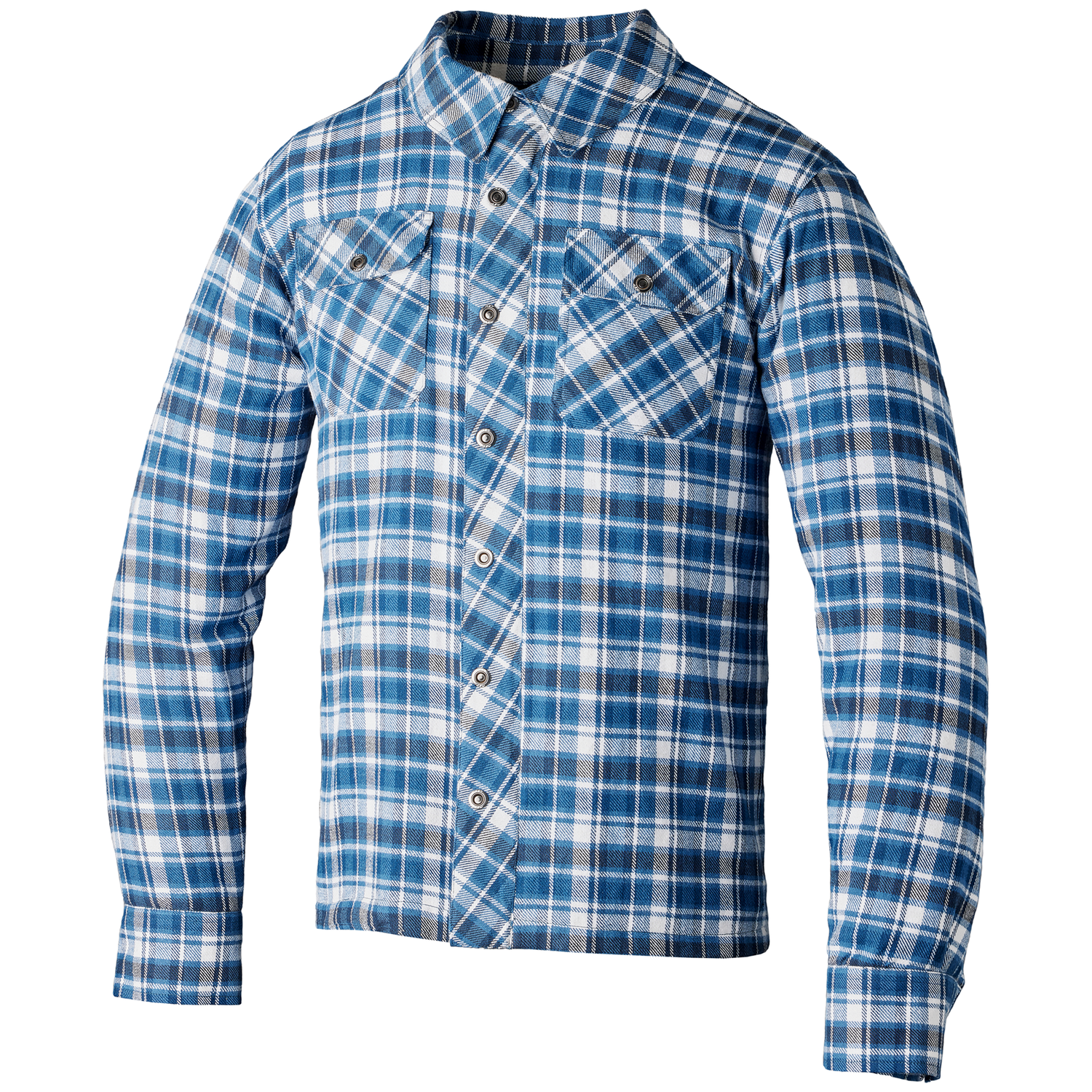 RST RST Lumberjack Aramid Lined Textile Riding Shirt - Blue2 - Front View