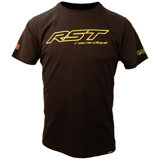 RST Race Dept Logo T-Shirt - Black / Flo Yellow