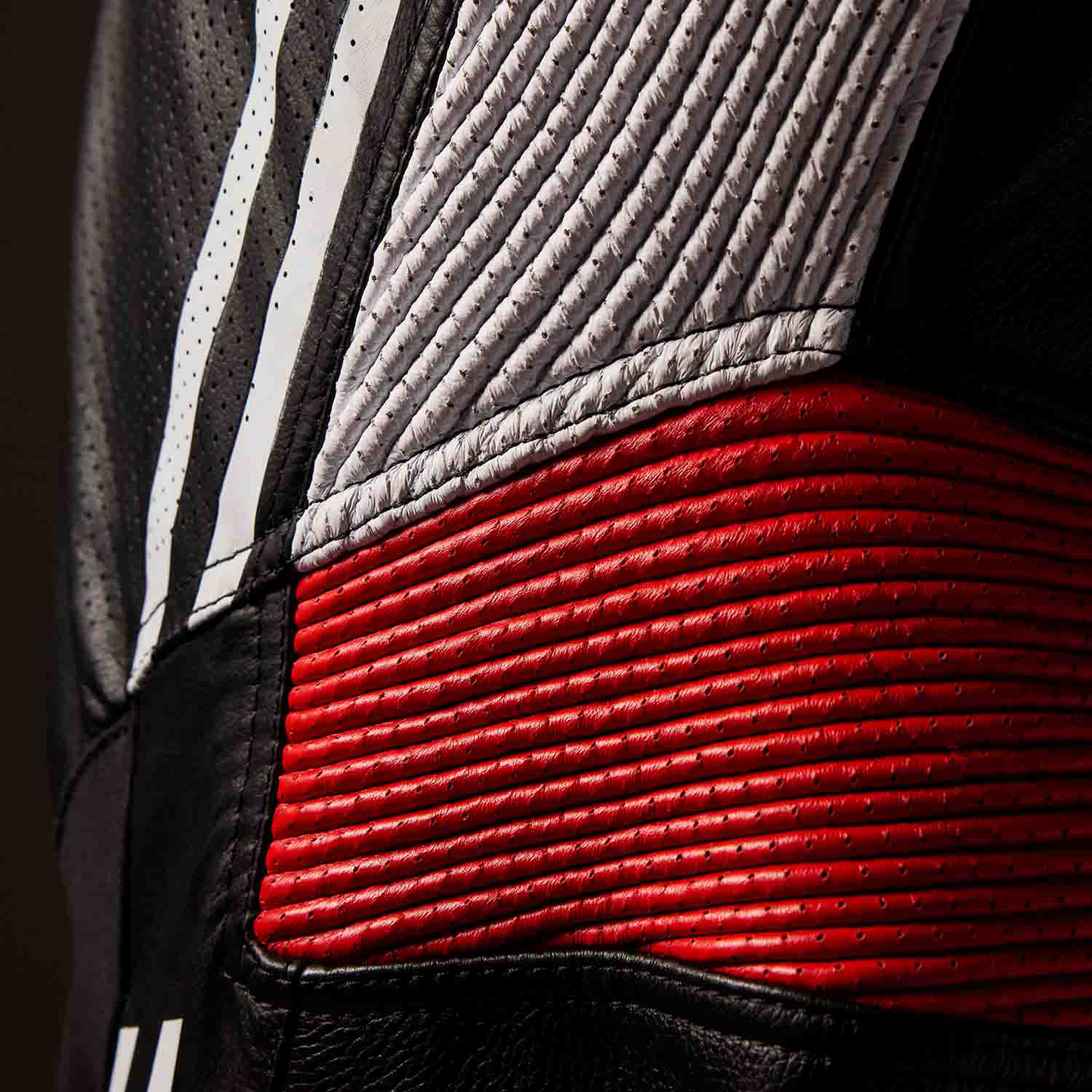 RST Race Dept V4.2 Kangaroo One Piece D3O Airbag Leather Suit - Black / Red / White