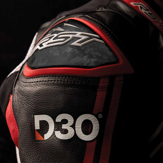 RST Race Dept V4.2 Kangaroo One Piece D3O Airbag Leather Suit - Black / Red / White