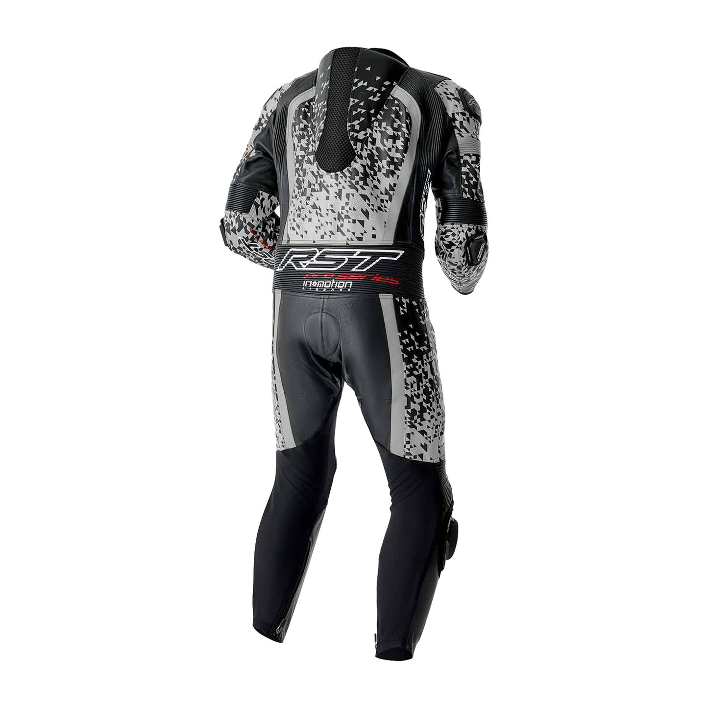 RST RST Pro Series D3O Airbag Leather Suit Black / Silver - Side View