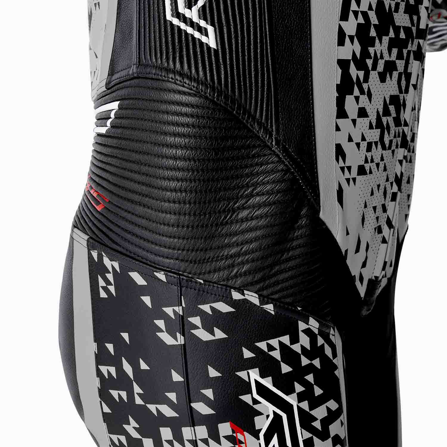 RST RST Pro Series D3O Airbag Leather Suit Black / Silver - Interior View