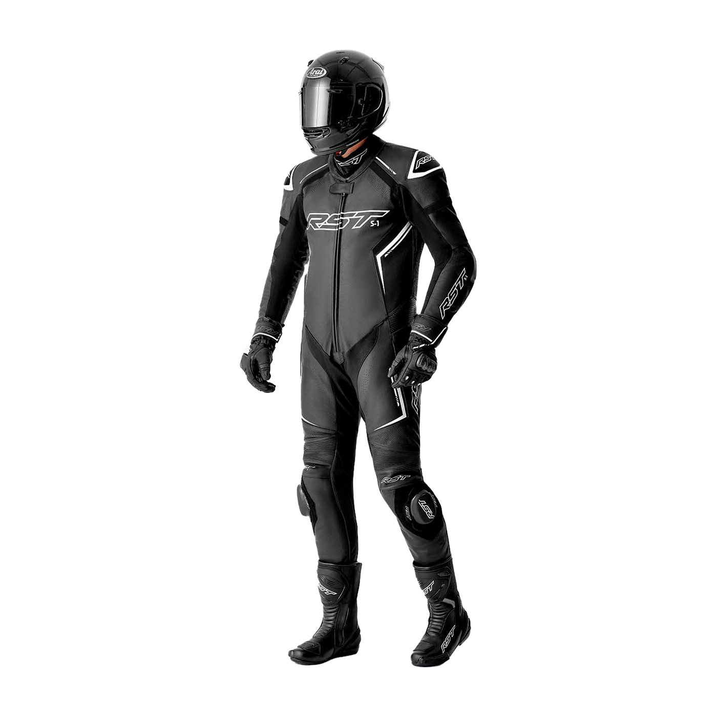 RST RST S1 D30 Leather Suit Black/White - View 10