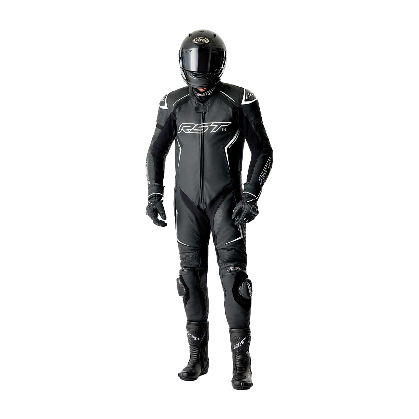 RST RST S1 D30 Leather Suit Black/White - View 9