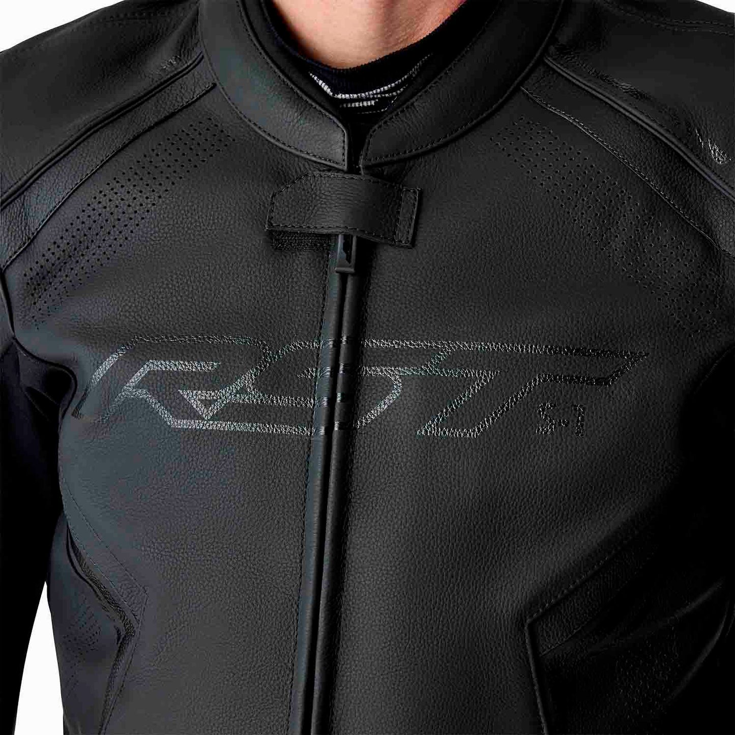 RST RST S1 D30 Men's Leather Jacket - Black/Black - Detail View