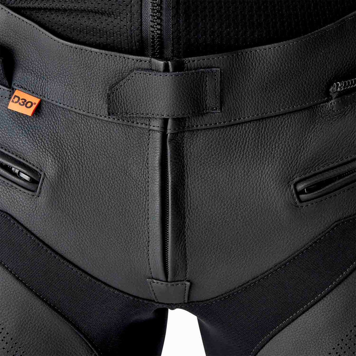 RST RST S1 D30 Men's Short Leg Leather Pants - Black/Black - Rear View