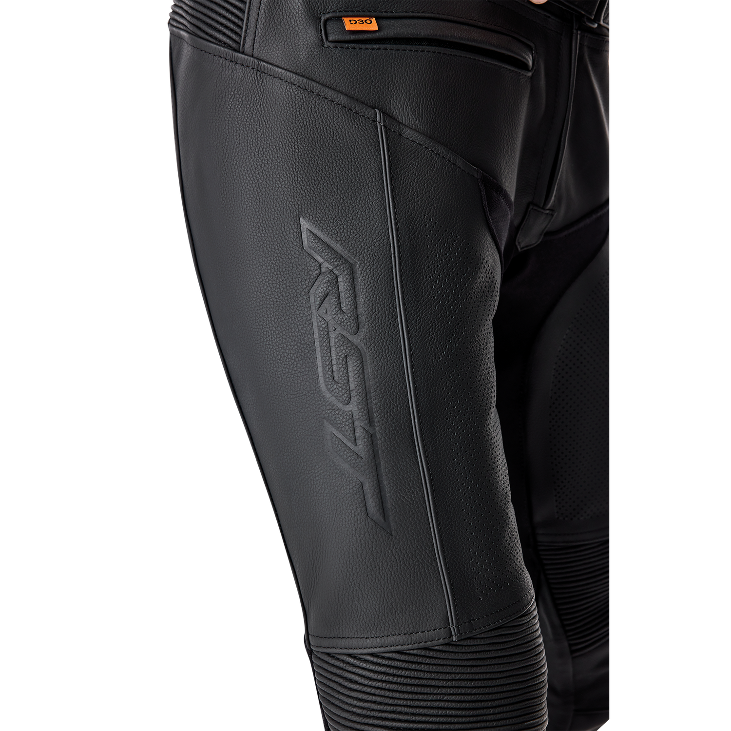 RST RST T2 D30 Leather Pants Short Leg - Black/Black - Interior View