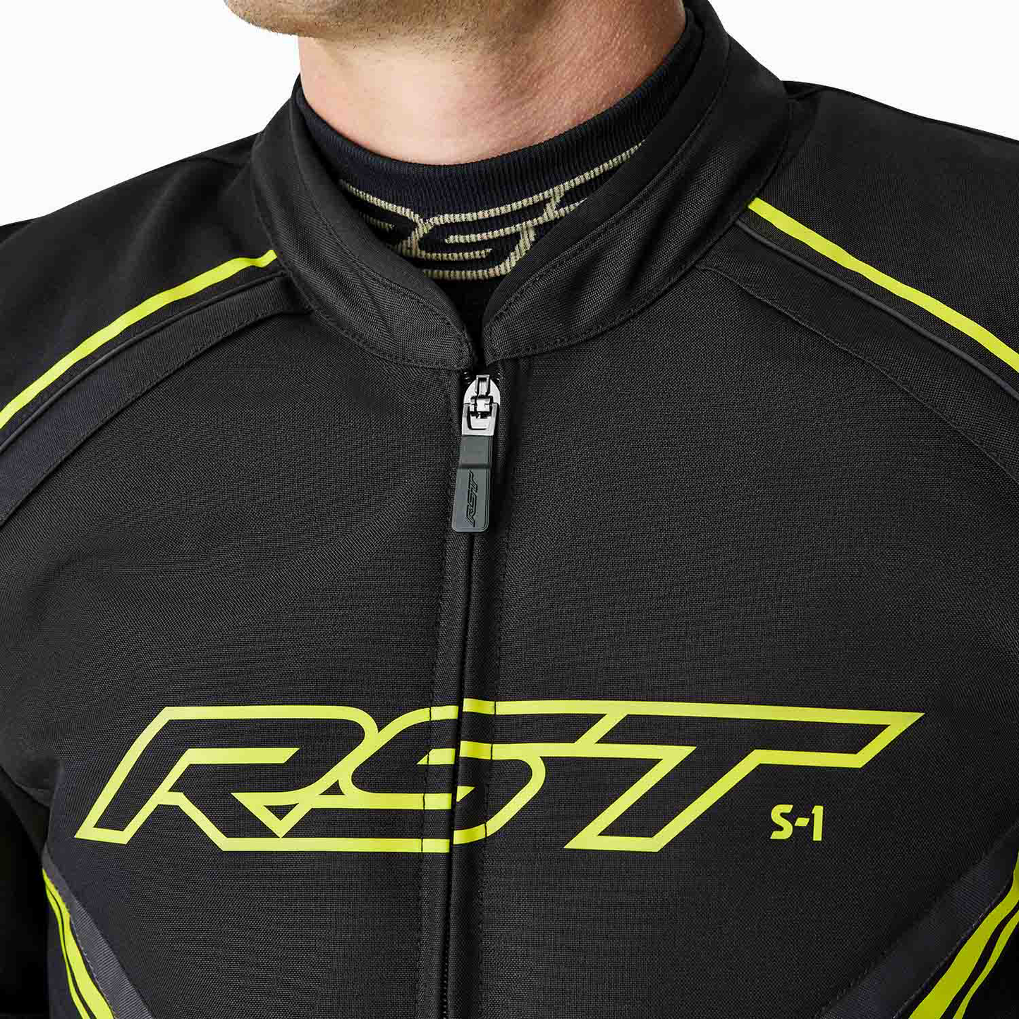 RST RST S1 D30 Textile Jacket - Black/Grey/Flo Yellow - Side View