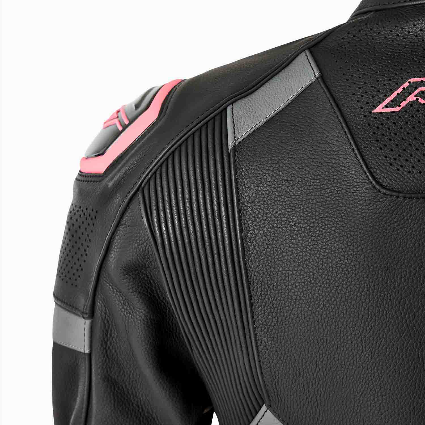 RST RST S1 D30 Ladies Leather Jacket - Black/Flo Pink - View 6