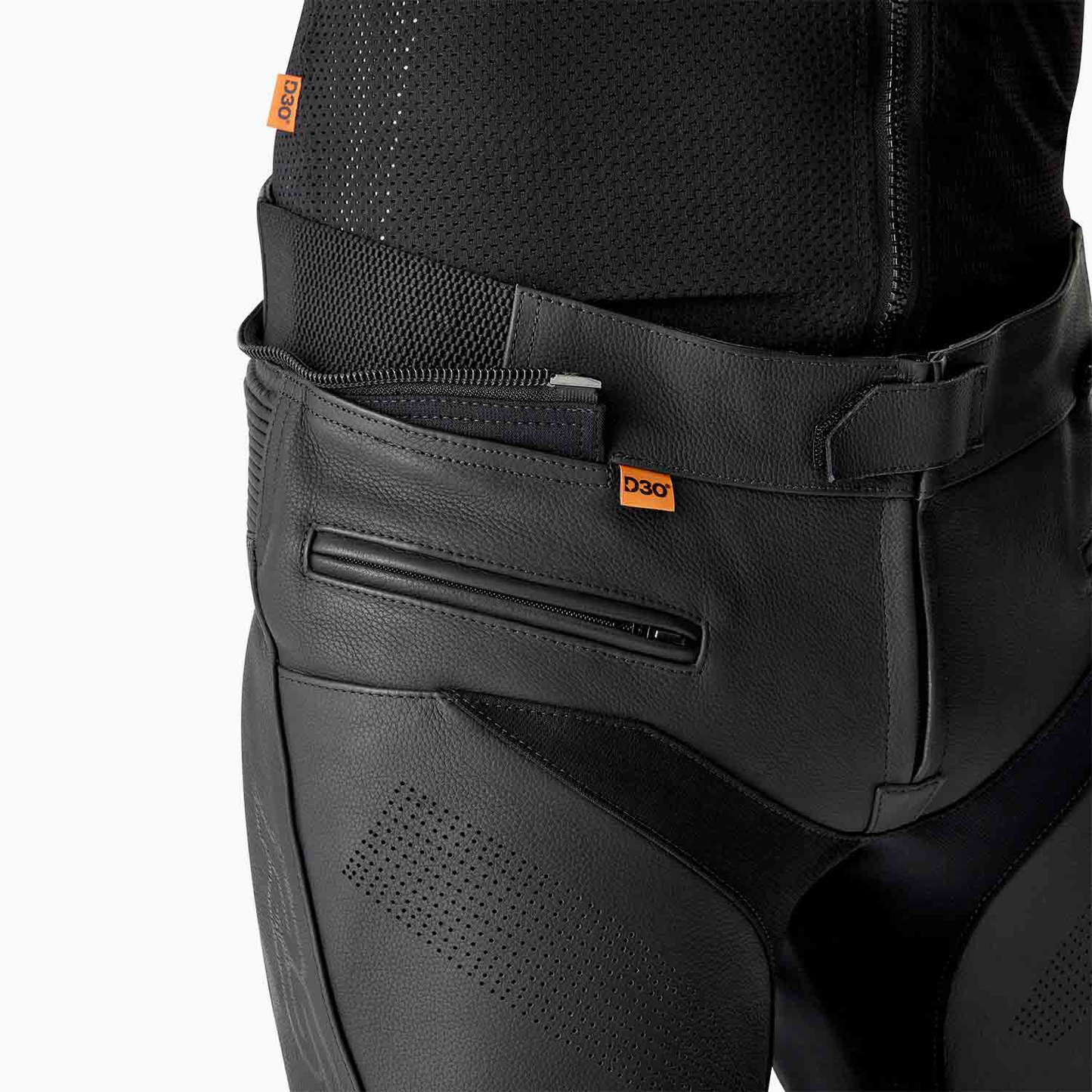 RST RST S1 D30 Ladies Leather Pants - Black/Black - Rear View
