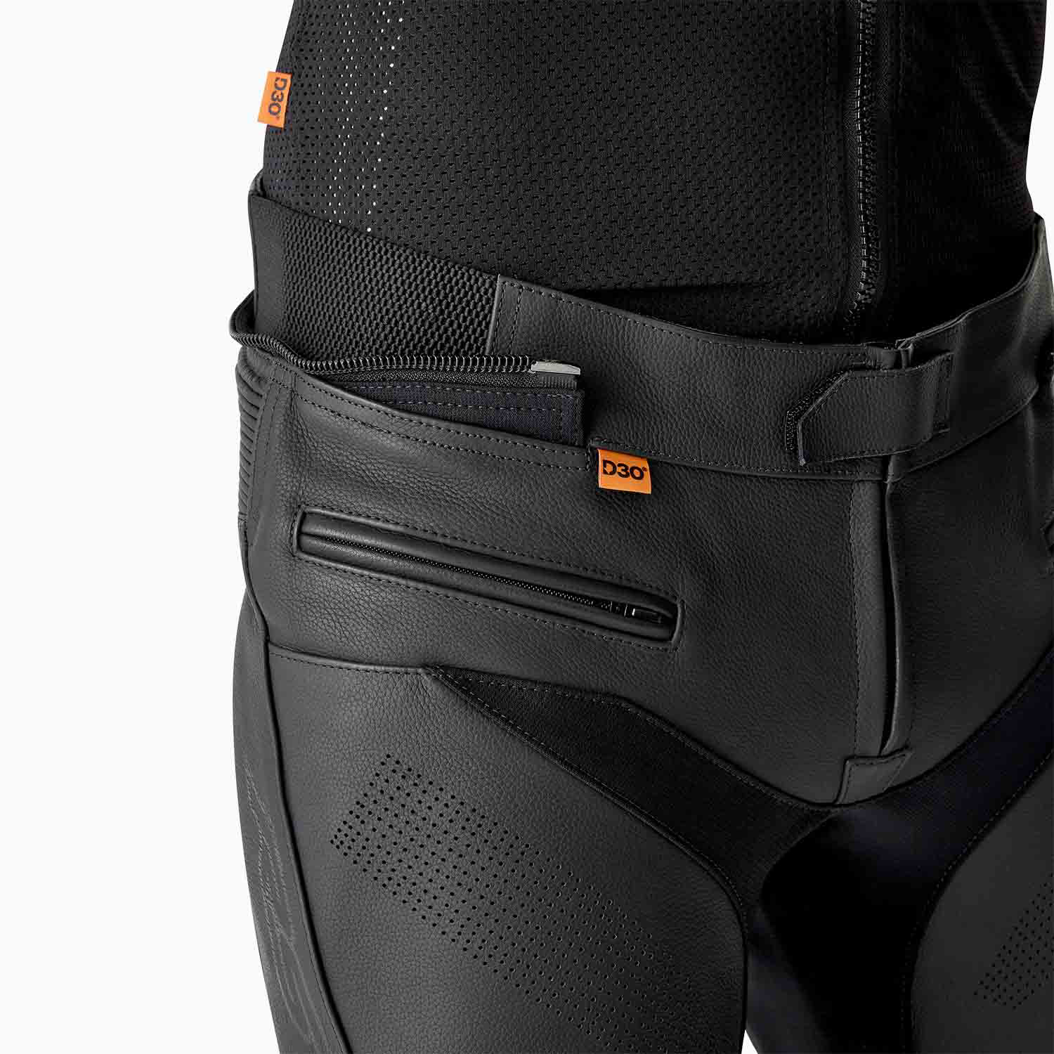 RST RST S1 D30 Ladies Leather Pants - Black/Black - Rear View