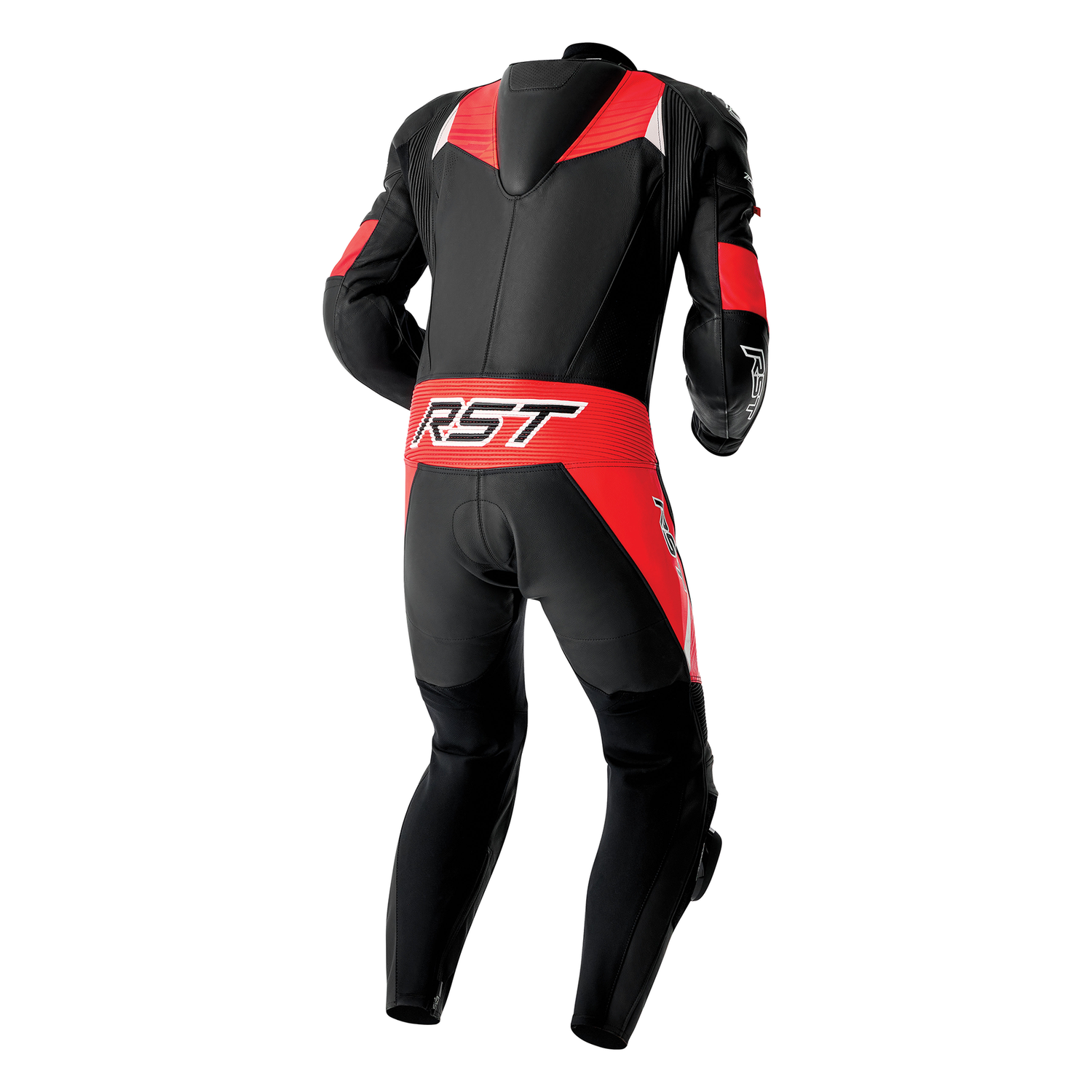 RST RST Tractech Evo D30 Leather Suit Black / Flo Red - Side View