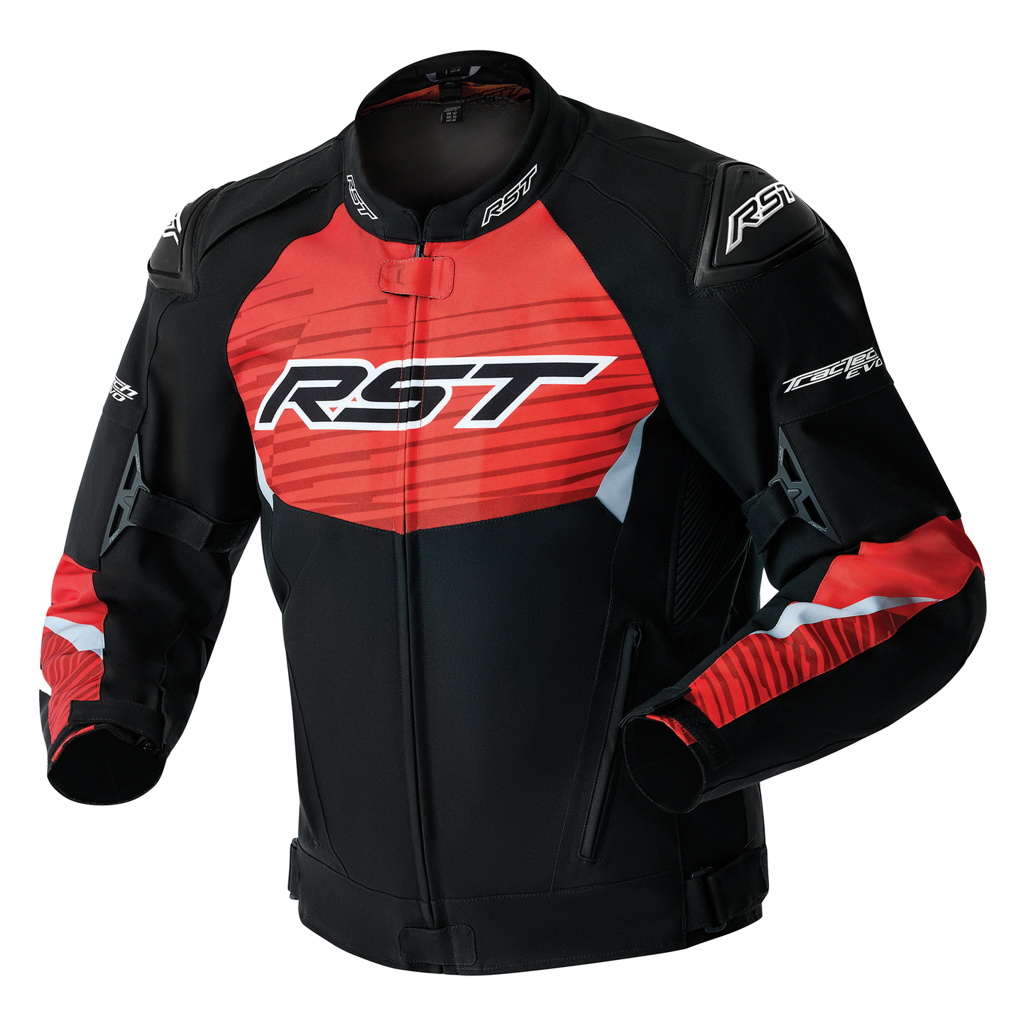 RST Tractech Evo D3O Men's Textile Jacket - Black / Flo Red