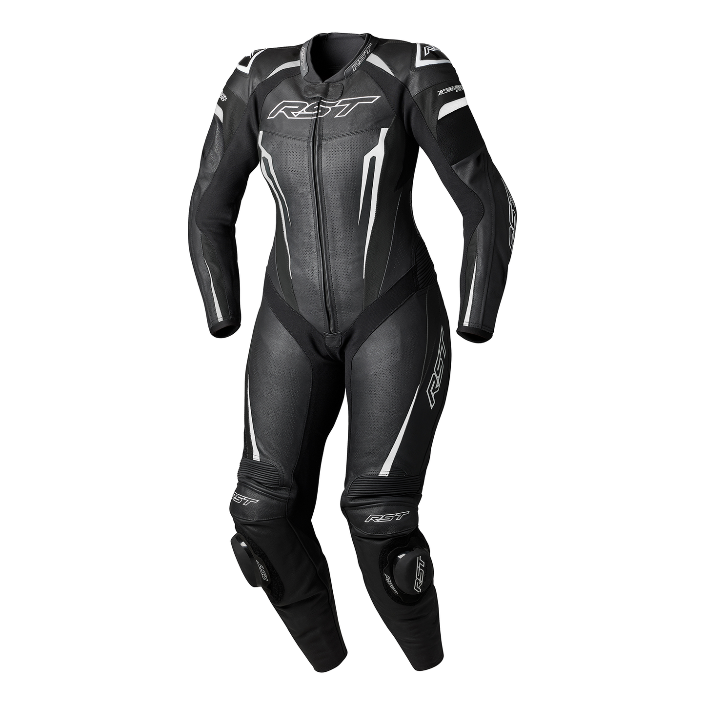 RST Tractech Evo D3O Ladies Leather Suit  Black/White