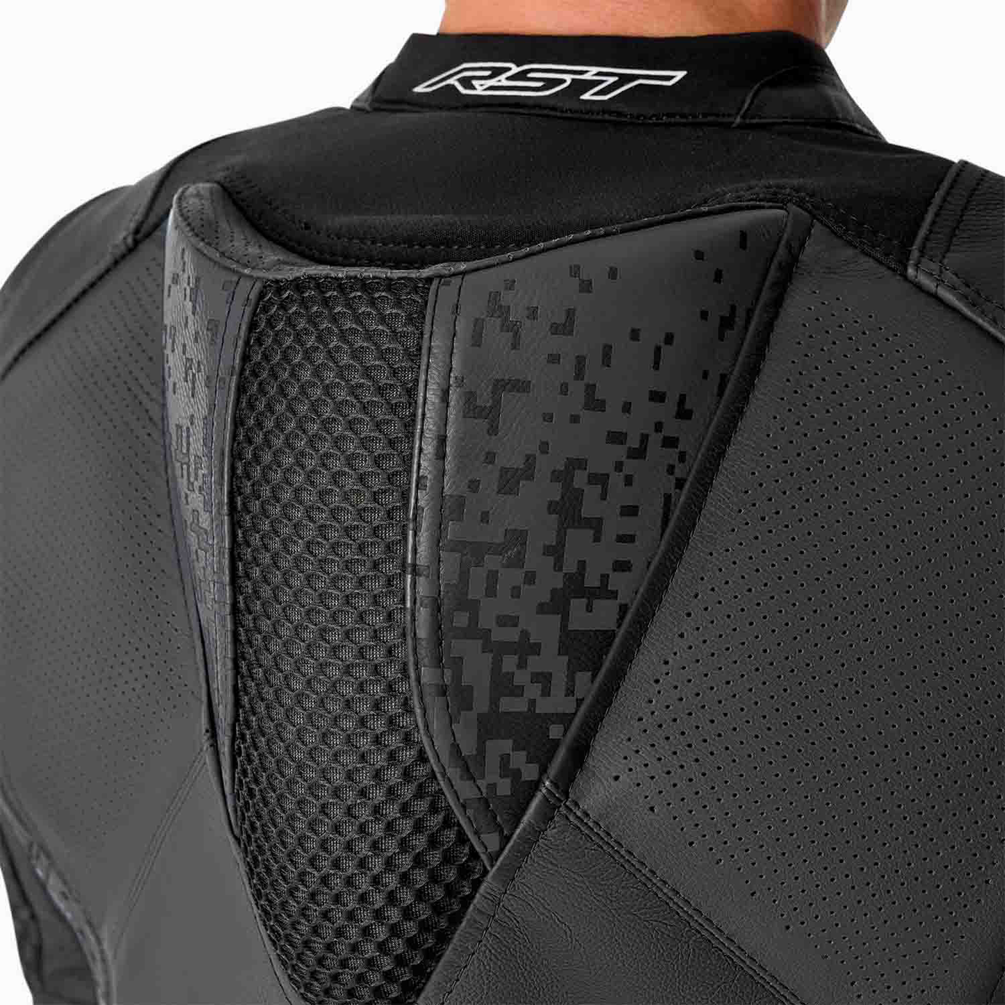 RST RST Pro Series Supersport-K D3O Leather Jacket Black / Black - Rear View