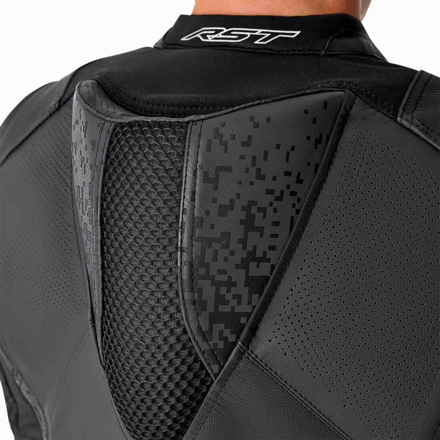 RST RST Pro Series Supersport-K D3O Leather Jacket Black / Black - Rear View