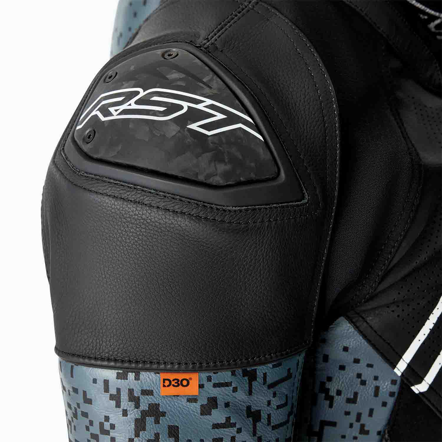 RST RST Pro Series Supersport-K D3O Leather Jacket Grey / Black - Detail View