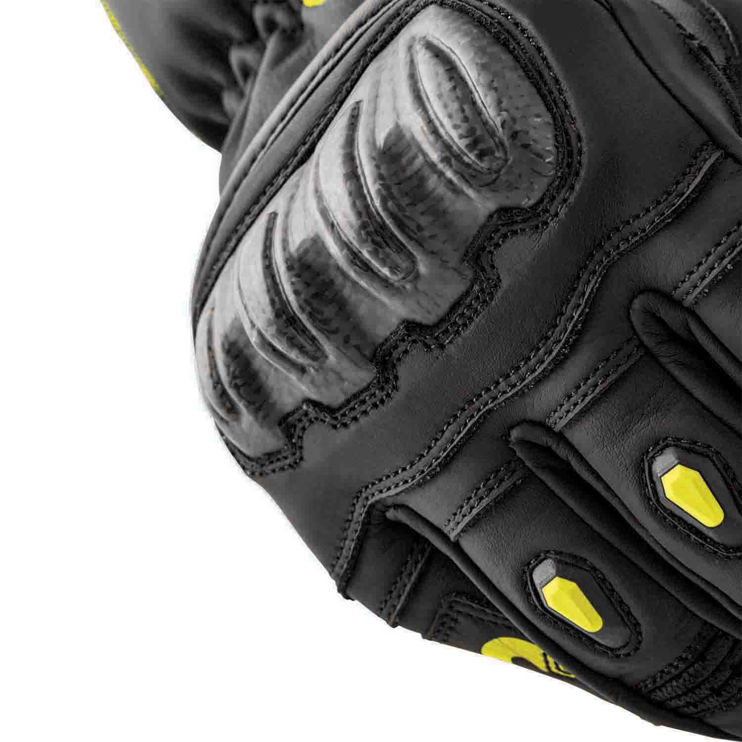 RST RST S1 Gloves 2026 - Black / Flo Yellow - Rear View