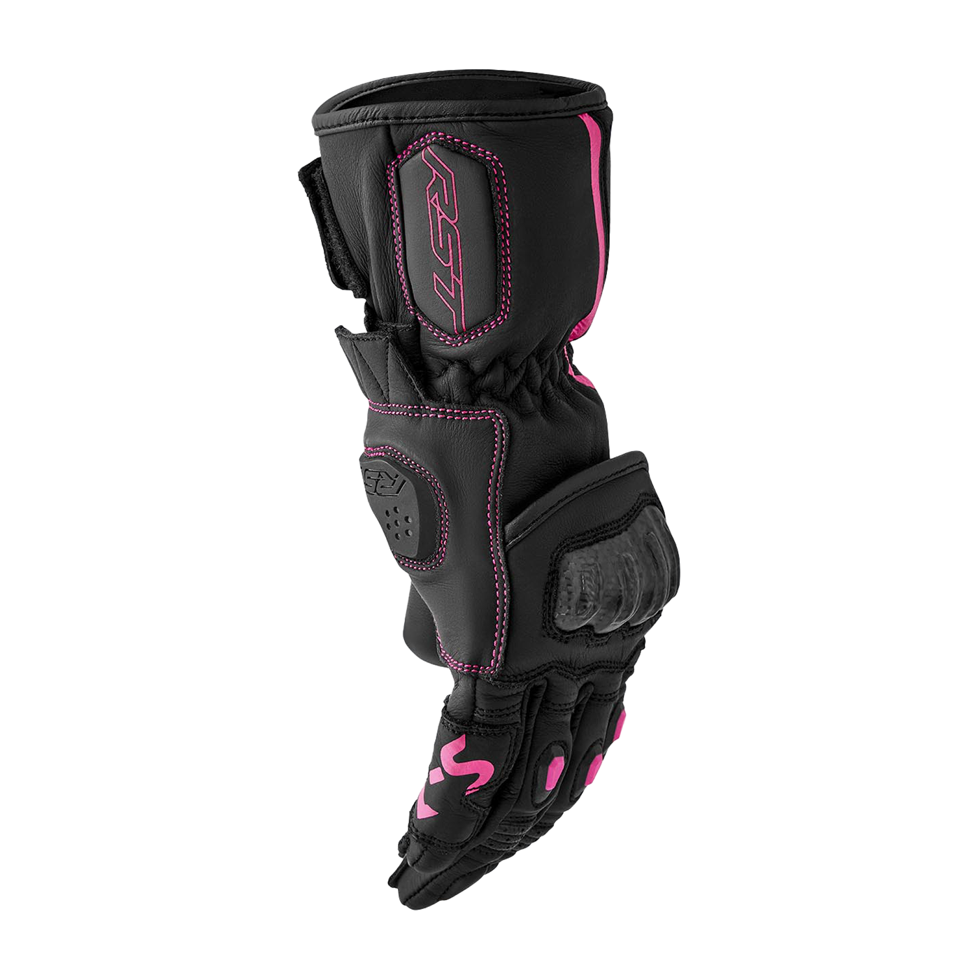 RST RST S1 Ladies Gloves 2026 - Black / Flo Pink - View 12