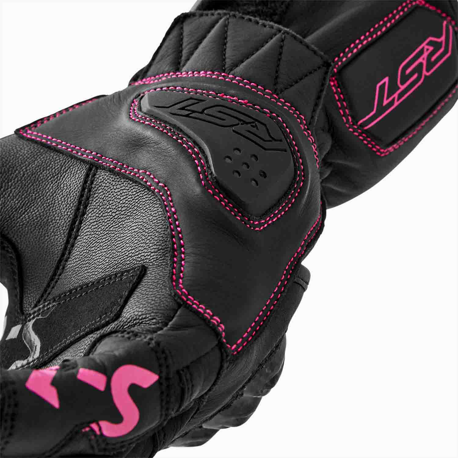 RST RST S1 Ladies Gloves 2026 - Black / Flo Pink - View 7