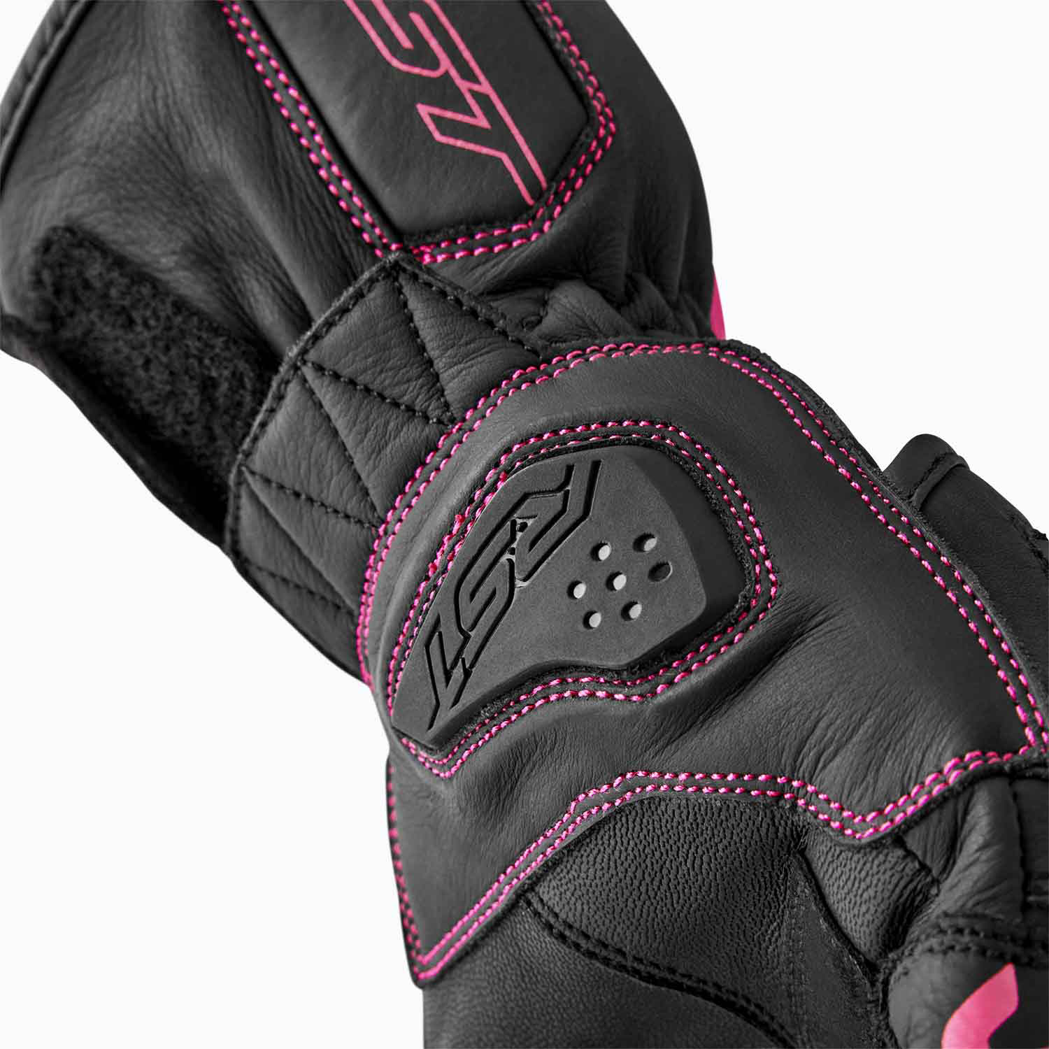 RST RST S1 Ladies Gloves 2026 - Black / Flo Pink - Detail View