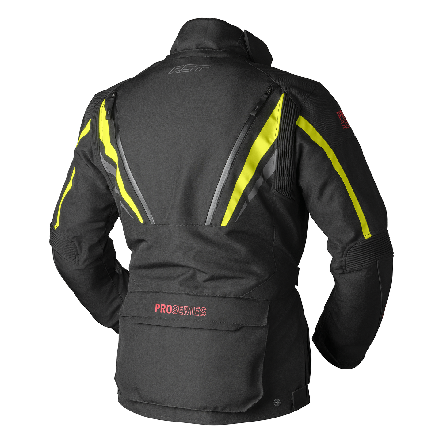 RST RST Pro Series Paragon D30 Textile Jacket - Black / Flo Yellow - Side View