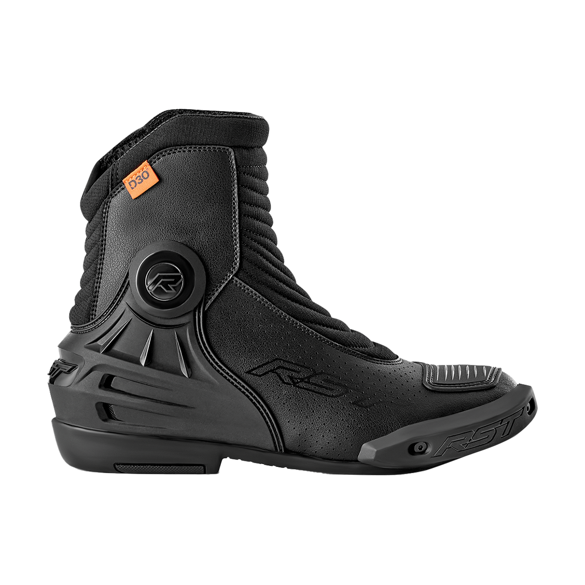 RST RST Tractech Evo Short D30 Boots - Black - Front View