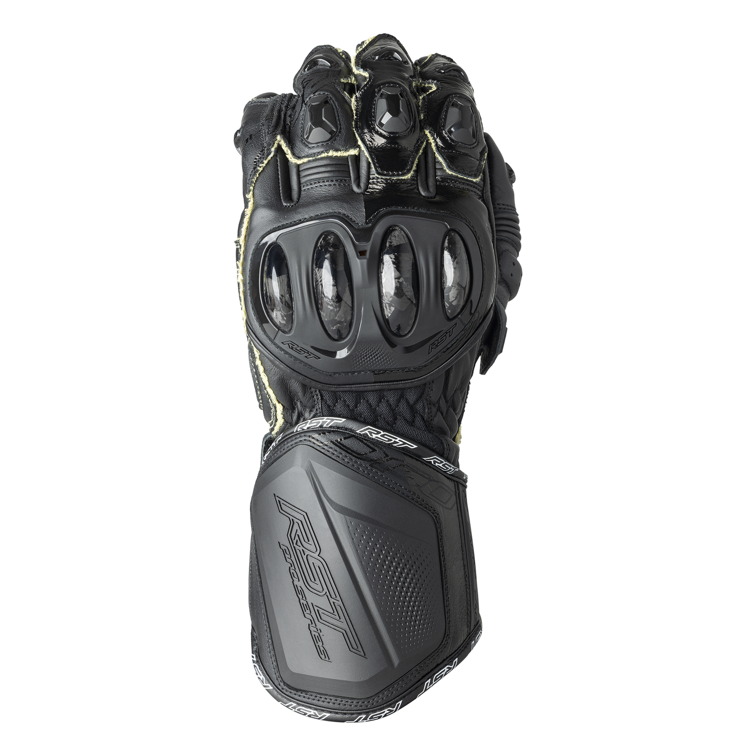 RST RST Pro Series GP D30 Gloves Black / Black - Front View