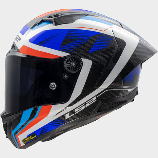 LS2 FF805 THUNDER GP AERO RAUTE BLUE RED-06 (Includes Additional Dark Visor)