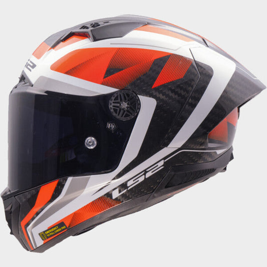 LS2 FF805 THUNDER GP AERO RAUTE WHITE RED-06 (Includes Additional Dark Visor)