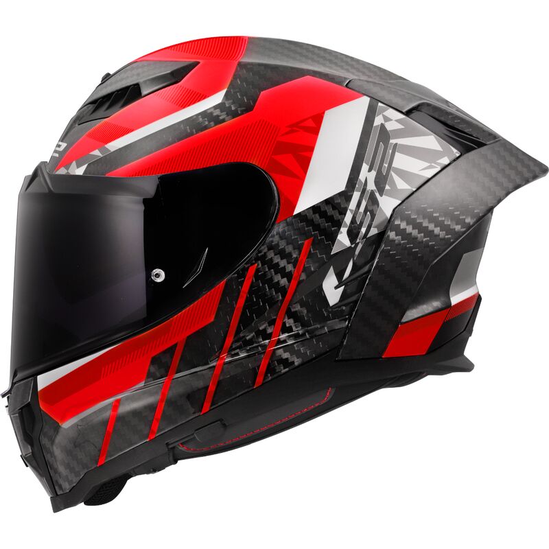LS2 FF807 DRAGON TRAX RED   (Includes Additional Dark Visor)