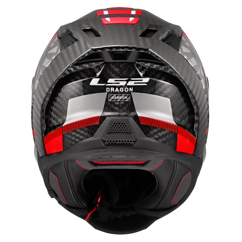 LS2 FF807 DRAGON TRAX RED   (Includes Additional Dark Visor)