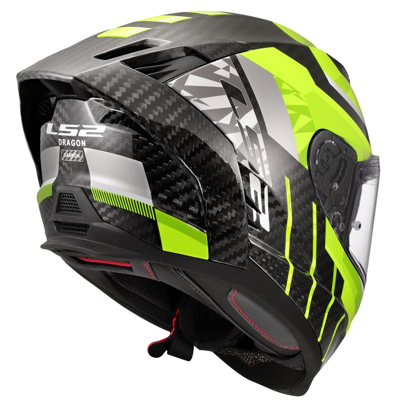 LS2 FF807 DRAGON TRAX H-V YELLOW HELMET   (Includes Additional Dark Visor)
