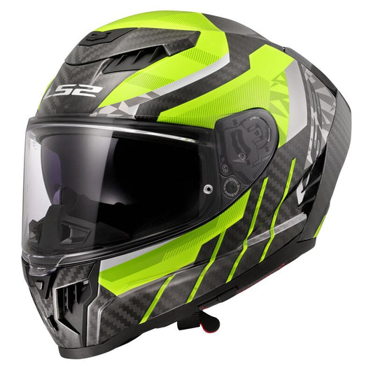 LS2 FF807 DRAGON TRAX H-V YELLOW HELMET   (Includes Additional Dark Visor)