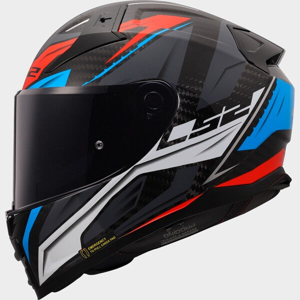 LS2 LS2 FF811 VECTOR 2 CARBON SAVAGE WHITE/BLUE/RED 06 - Front View