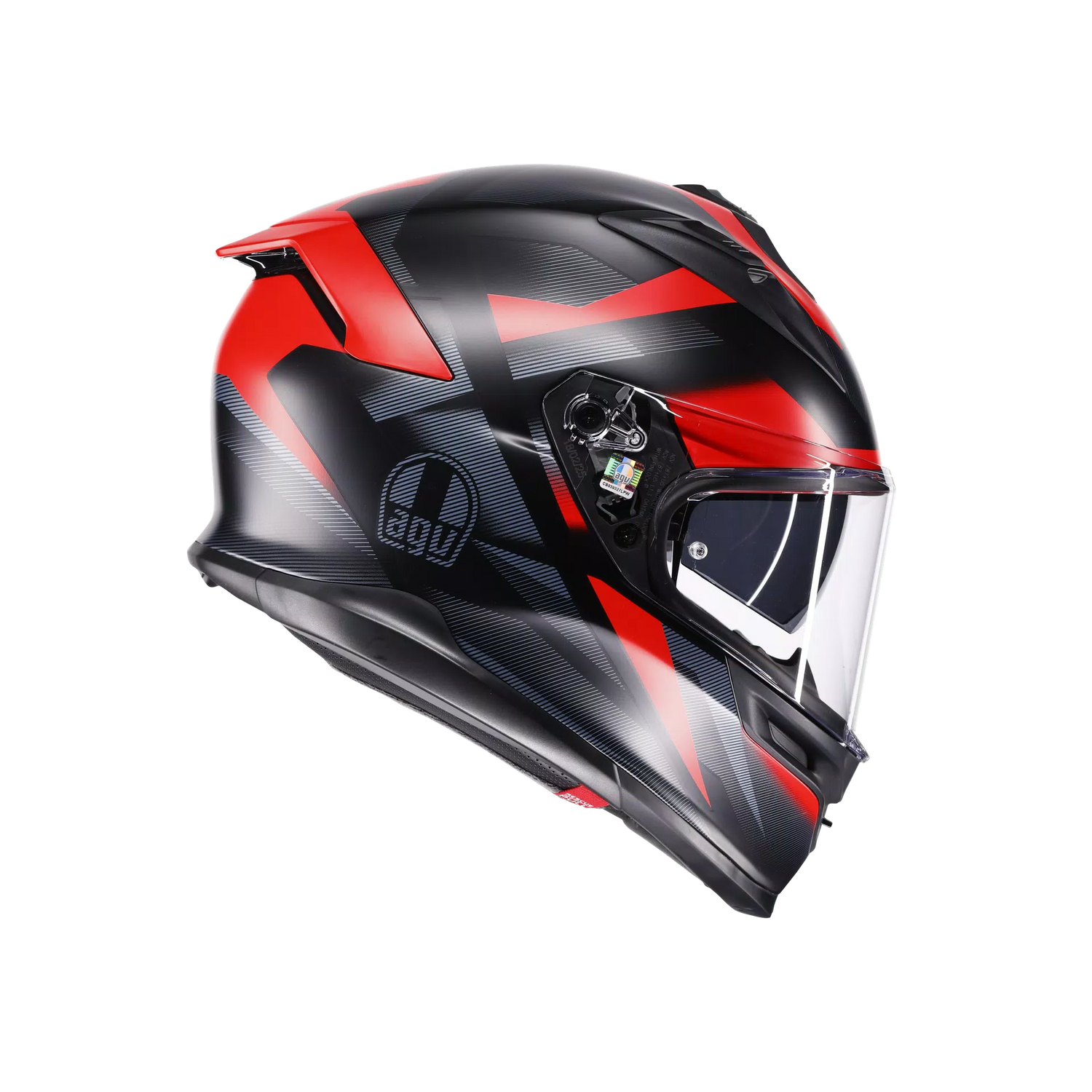 AGV AGV K7 GLIMPSE - Matt Black / Red - Rear View