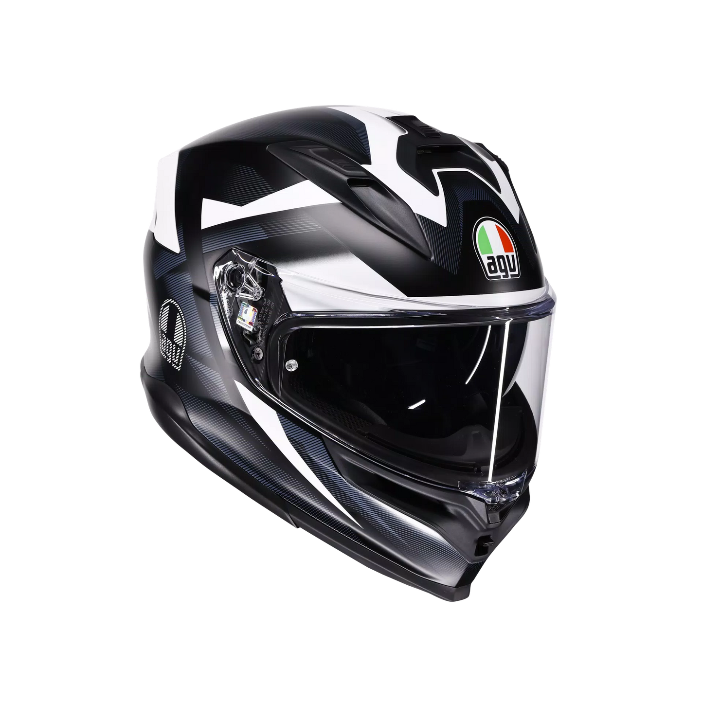 AGV AGV K7 GLIMPSE - Matt Black / White - Side View