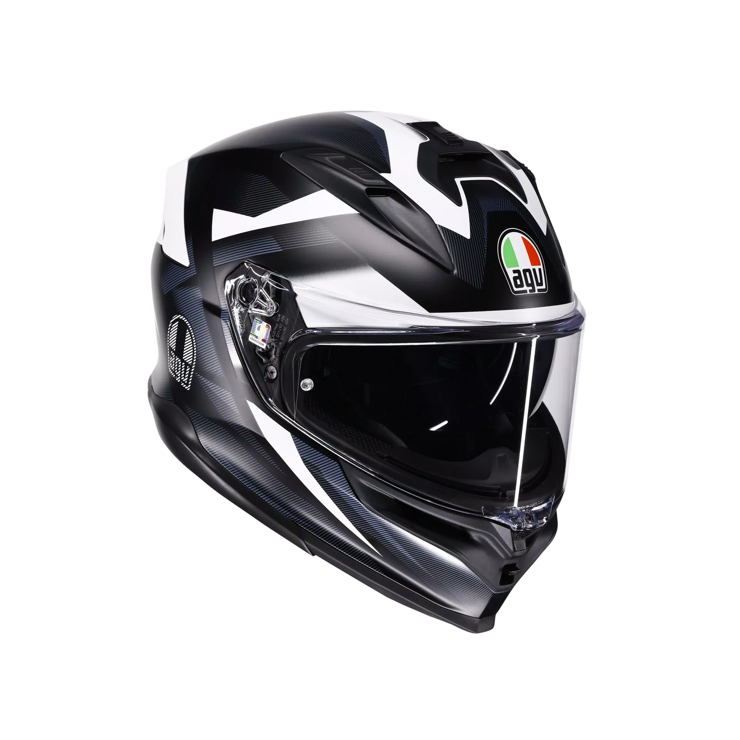 AGV AGV K7 GLIMPSE - Matt Black / White - Side View