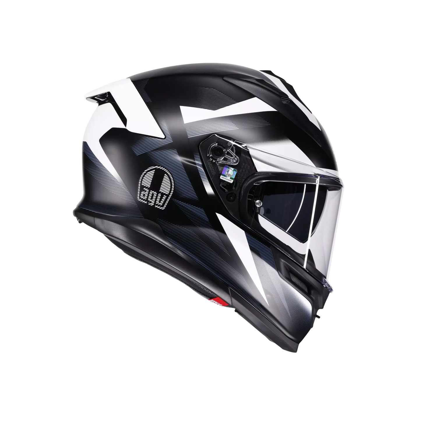 AGV AGV K7 GLIMPSE - Matt Black / White - Rear View