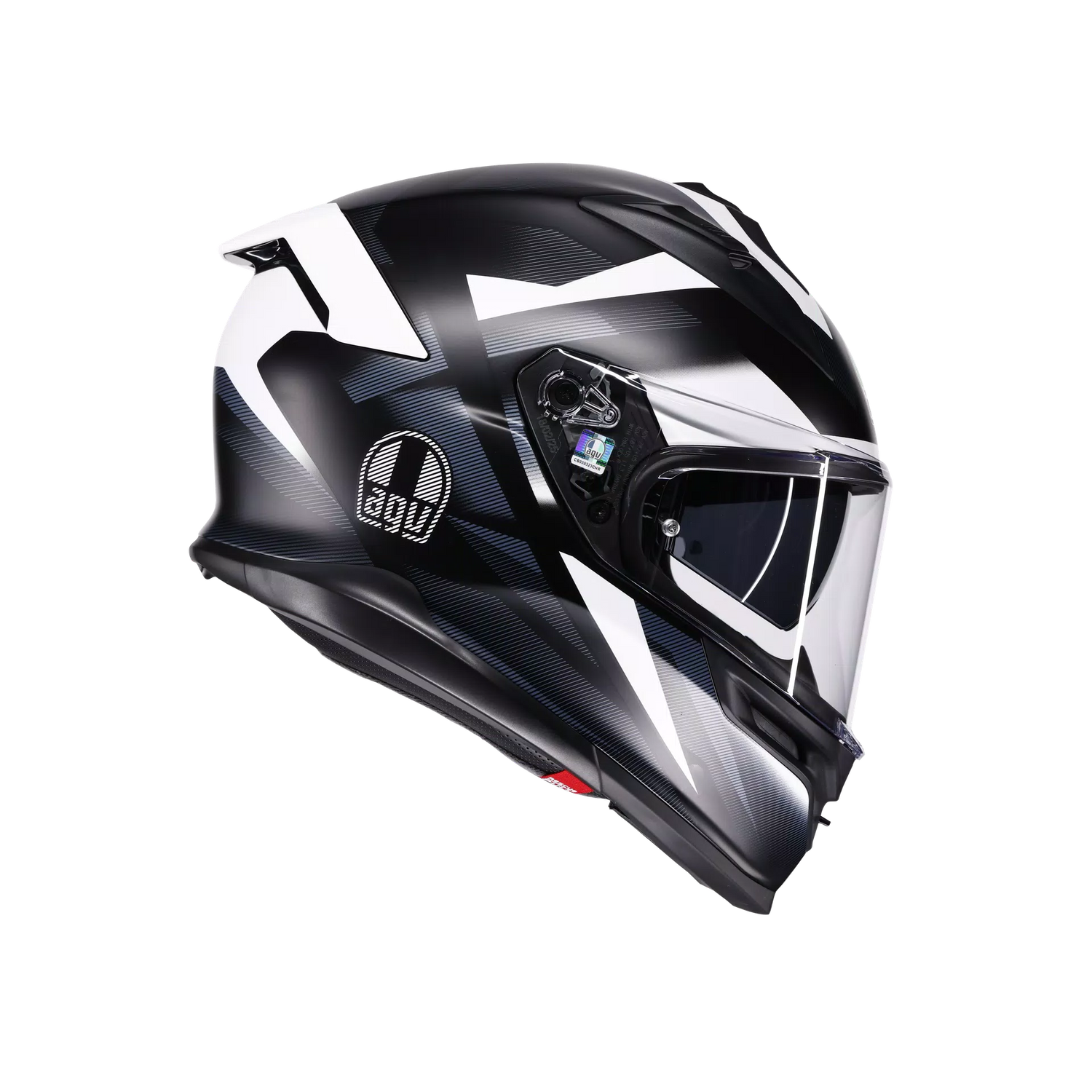 AGV AGV K7 GLIMPSE - Matt Black / White - Rear View