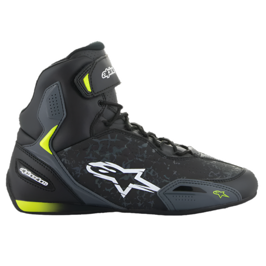 Alpinestars Faster-3 Shoes BLACK YELLOW FLUO