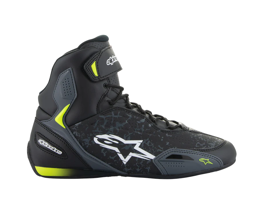 Alpinestars Faster-3 Shoes BLACK YELLOW FLUO
