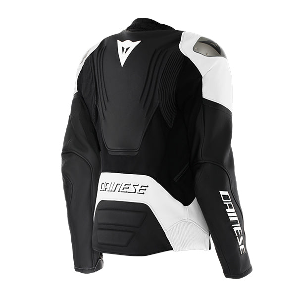Dainese DAINESE WOMENS RACING 5 LEATHER JACKET BLACK/WHITE - Side View