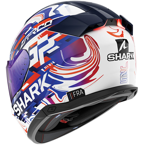 Shark SHARK SKWAL i3 ZARCO GP DE FCE WVB  (CLEAR AND IRIDIUM VISOR) - Rear View